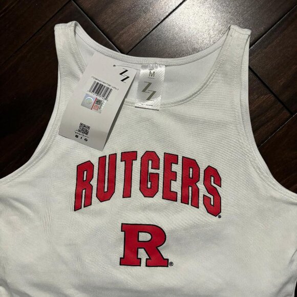 ZOOZATZ Officially Licensed Rutgers University First Down Crop Top Woman's SZ M - Picture 3 of 5